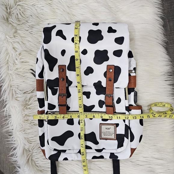 YGR school business travel backpack  cow print new - Picture 4 of 15